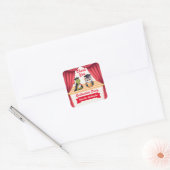 "Turtley Wise: Ein Abschluss Owl-stravaganza!" Quadratischer Aufkleber (Umschlag)