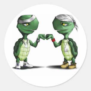 Turttles Runder Aufkleber