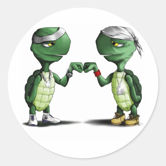Turttles Runder Aufkleber (Vorderseite)