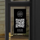 Türverriegelung der Kontrolle | QR-Code Schwarzes Fensteraufkleber