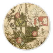 Türzieher mit Trellis Design von William Morris Keramikknauf (Vorderseite)