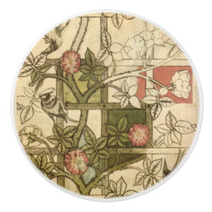 Türzieher mit Trellis Design von William Morris Keramikknauf