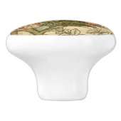 Türzieher mit Trellis Design von William Morris Keramikknauf (Seitenansicht)