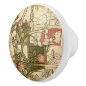 Türzieher mit Trellis Design von William Morris Keramikknauf (Rechts)