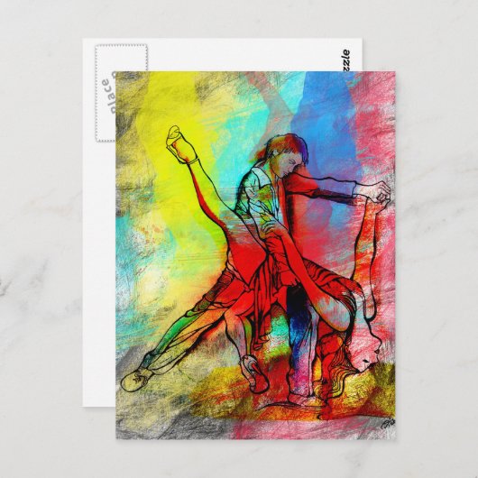 Tus Labios de Ruby - Tango Postkarte (Vorne/Hinten)