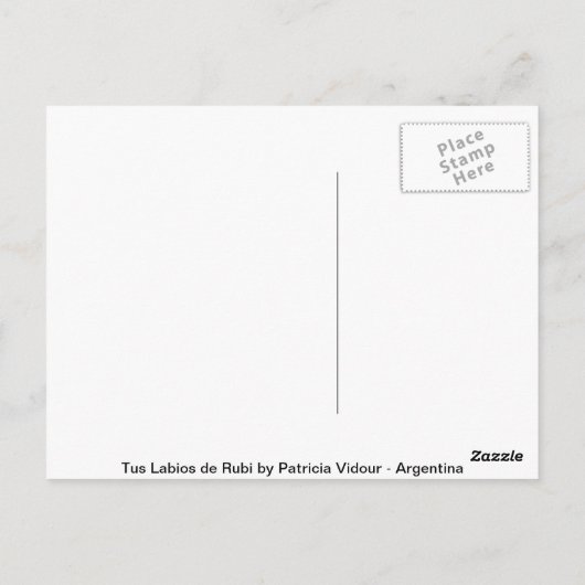 Tus Labios de Ruby - Tango Postkarte (Rückseite)
