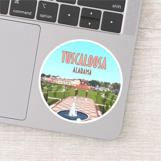 Tuscaloosa Alabama Downtown Aufkleber (Detail)