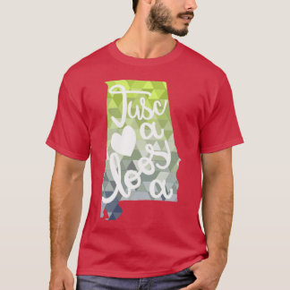Tuscaloosa Alabama Karte grün und blau T-Shirt