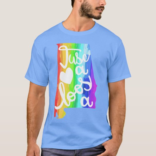 Tuscaloosa Alabama Map Rainbow T-Shirt (Vorderseite)