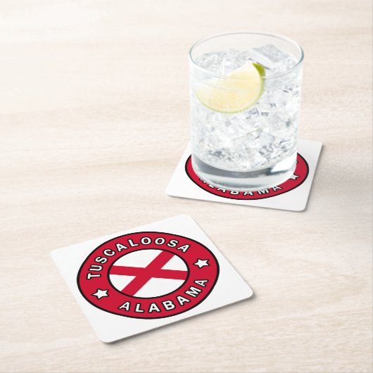 Tuscaloosa Alabama Rechteckiger Pappuntersetzer (Vor Ort)