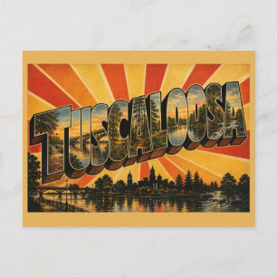 Tuscaloosa Alabama River Arboretum Vintage Kunst Postkarte