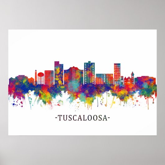 Tuscaloosa Alabama Skyline Poster (Vorne)