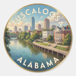 Tuscaloosa Alabama Southern City Reise Runder Aufkleber