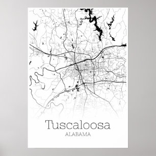 Tuscaloosa Karte - Alabama - City Map Poster
