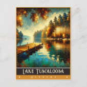 Tuscaloosa-See, Alabama | Vintage Malerei Postkarte (Vorderseite)