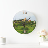 Tuscan Countryside Große Wanduhr (Zuhause)