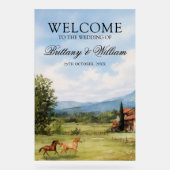 Tuscan Countryside Landscape Wedding Welcome Acrylschild (Vorderseite)