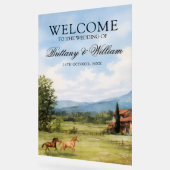 Tuscan Countryside Landscape Wedding Welcome Acrylschild (Winkel)