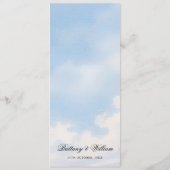 Tuscan Countryside Nature Landscape Wedding Menükarte (Rückseite)