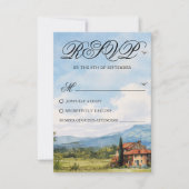 Tuscan Countryside Scenery Wedding Response Card RSVP Karte (Vorderseite)