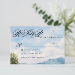 Tuscan Countryside Scenery Wedding Response Card RSVP Karte