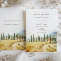 Tuscan Dreamscape Hochzeit Wasserfarbenwelt