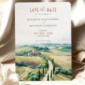 Tuscan Elegance Save the Date Italienisches Landsc Einladung