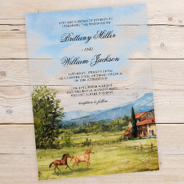 Tuscan-Inspired Countryside Landscape Wedding  Acryleinladungen