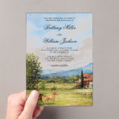 Tuscan-Inspired Countryside Landscape Wedding  Acryleinladungen (Insitu (Handheld))