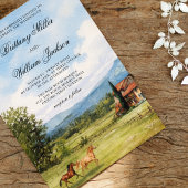 Tuscan-Inspired Countryside Landscape Wedding  Einladung
