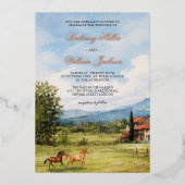Tuscan-Inspired Countryside Landscape Wedding  Folieneinladung (Vorderseite)