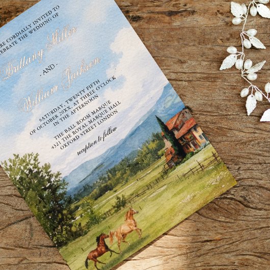 Tuscan-Inspired Countryside Landscape Wedding  Folieneinladung