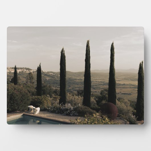 Tuscan landscape hidden behind cypresses (2024) fotoplatte (Vorderseite)