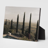 Tuscan landscape hidden behind cypresses (2024) fotoplatte (Seite)