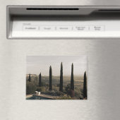 Tuscan landscape hidden behind cypresses (2024) magnet (In Situ (Geschirrspüler))