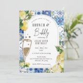 Tuscan Lemon Thema Geburtstag Einladung (Stehend Vorderseite)