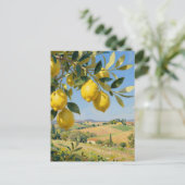 Tuscan Lemon Tree Landscape Postkarte (Stehend Vorderseite)