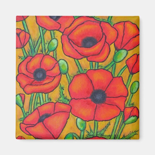 Tuscan Poppies Magnet (Vorne)