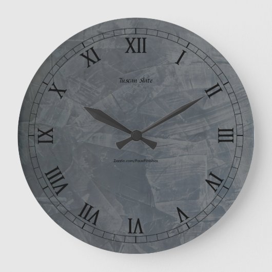 Tuscan Slate #Pinterest Wall Clock Große Wanduhr (Vorderseite)