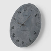 Tuscan Slate Stucco Sharper Version Große Wanduhr (Winkel)