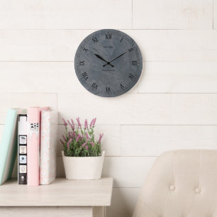 Tuscan Slate Stucco Sharper Version Große Wanduhr