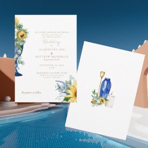 Tuscan Sunflower Brauteltern Hochzeit II Einladung