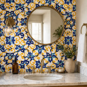 Tuscan Verve Vibrant Scrollwork Mediterranean Fliese