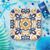 Tuscan Verve Vibrant Scrollwork  Mediterranean  Pappteller (Party)