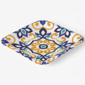 Tuscan Verve Vibrant Scrollwork  Mediterranean  Pappteller (Gewinkelt)