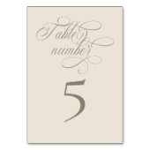 Tuscan Villa Calligraphy Table Number Card Tischnummer (Rückseite)