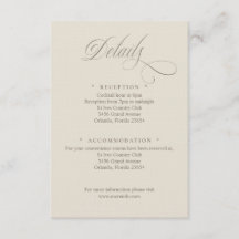 Tuscan Villa Script Details Enclosure Card
