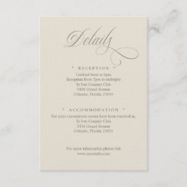 Tuscan Villa Script Details Enclosure Card Begleitkarte