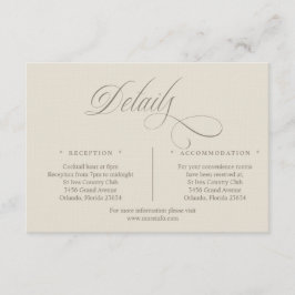 Tuscan Villa Script Details Enclosure Card Begleitkarte