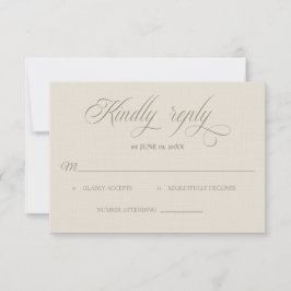 Tuscan Villa Wedding RSVP card Karte